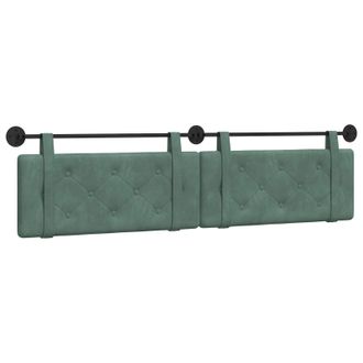 vidaXL Cabecero Colgante Verde Mar Terciopelo Vidaxl