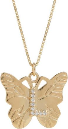 The M Jewelers NY The Butterfly Initial Pendant Nekclace in Gold L at Nordstrom