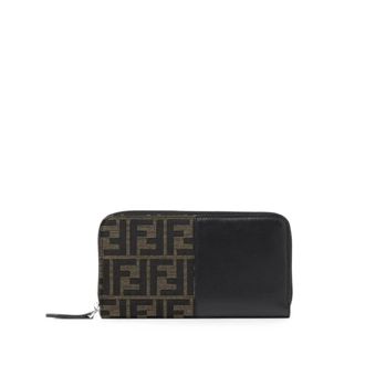 Fendi FF Jacquard Zip Around Wallet