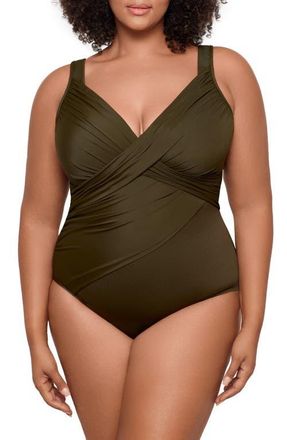 Miraclesuit Solid Revele One-Piece Swimsuit in Nori at Nordstrom, Size 20W