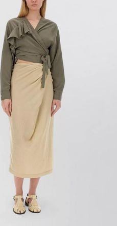 Alysi cropped cotton ruffled blouse