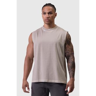 ASRV Tech Essential Relaxed Cutoff Tank in Faded Chai at Nordstrom, Size X-Large