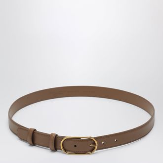 Dolce & Gabbana Palmellated calfskin logo belt in caramel