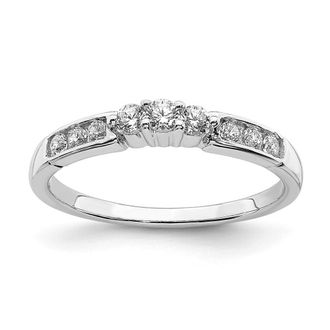 Diamond2Deal 14k Gold Lab Grown Diamond Wedding Band Ring 0.3Ct Clarity- VS Color- G-H