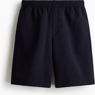 H&M Relaxed Fit Interlock Shorts in Navy Blue at Nordstrom, Size Xx-Large