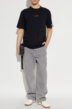 Iceberg T-shirt With Print, Mens, Black