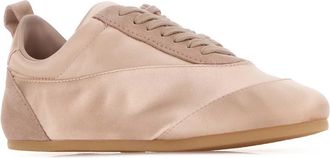 Jil Sander Womens Pastel Pink Satin And Suede Sneakers Rose