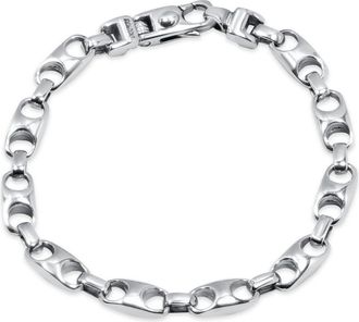 Pompeii3 Mens Rectangle Mariner Link 14k Gold (29gram) or Platinum (47gram) 6.5mm Bracelet 8