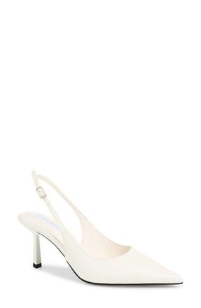 Tony Bianco Baz Pointed Toe Slingback Pump in White High Shine at Nordstrom, Size 8.5