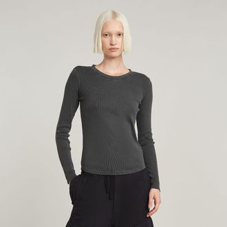 G-Star Overdyed Slim Top - Zwart - Dames