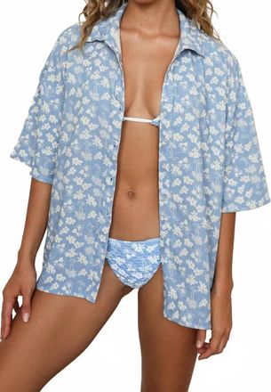 Dippin' Daisy's Swimwear Hawaii Button Up Top In Ocean Spray