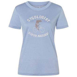 super.natural Cycologist Bio Jersey Tee Merinoshirt f&uuml;r Damen | blau/ mountain trail