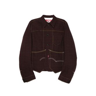Junya Watanabe X Levis Check Contrast-stitch Shirt Jacket