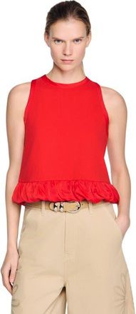 Sandro Ruffle top in Red at Nordstrom, Size X-Large