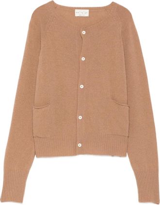 Maryya pocket button-fastening cardigan - Neutrals