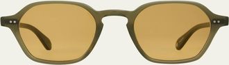 Garrett Leight Mens Temescal Acetate Square Sunglasses