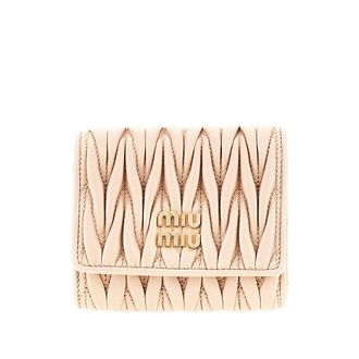 Miu Miu Matelass&eacute; nappa leather twi-fold wallet Woman One Size