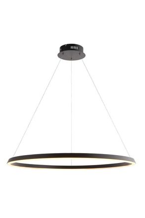 Netlighting Staten Integrated Led Pendant Light Matt Black White Silicone