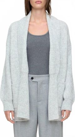 Closed Long Cardigan In Light Grey Melange