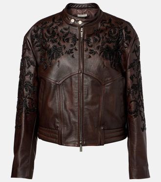 Jacques Wei Beaded leather jacket