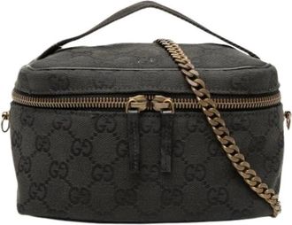 Gucci Pre-owned Vanity Bag - Dames - Vintage Mini Tas - Zwart - ONE Size - Leer - Vintage