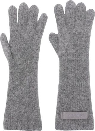 Jacquemus Accessoires, Dames, Grijs, ONE Size, Katoen, Gros Grain Handschoenen