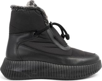 Endless Zwarte Enkellaarsjes - Dames - Veterlaarzen - Zwart - 39 EU - Schoenen
