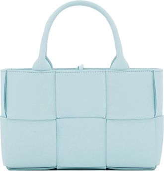 Bottega Veneta Arco Mini Tote Bag - Dames - Handtassen - Blauw - ONE Size - Leer - Tassen