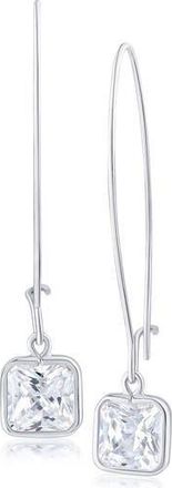 Kenneth Jay Lane Cubic Zirconia Drop Earrings in Clear Silver at Nordstrom Rack