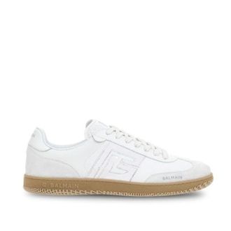 Balmain White Swan Lace Trainers