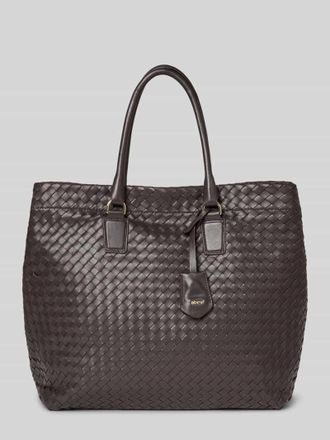 Abro Abro Shopper mit Logo-Applikation Modell Rooftop in Dunkelbraun, Gr&ouml;&szlig;e 1