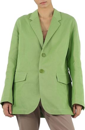 Petar Petrov Ladies Green Issa Single-Breasted Oversized Jacket, Brand Size 38 (US Size 4)