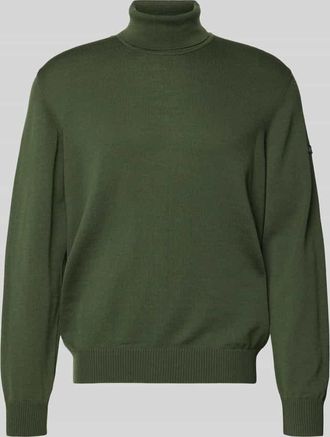 Maerz MAERZ Muenchen Strickpullover aus Merinowolle in Oliv, Größe 48