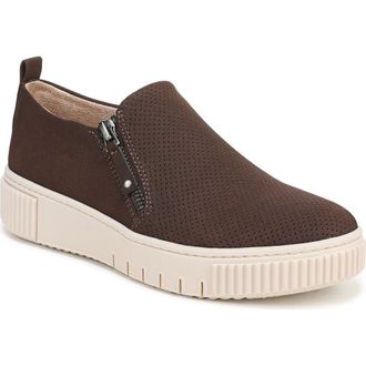 Naturalizer Turner Perforated Platform Sneaker in Midnight Brown Faux Leather at Nordstrom Rack, Size 9.5