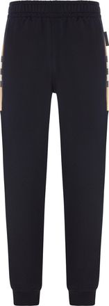 Burberry COTTON JOGGING TROUSERS WITH CHECK INSERTS - Burberry - Man