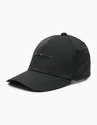 Emporio Armani Mens Branded Baseball Cap Black - Size: OS
