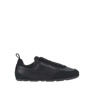 Emporio Armani Satin and suede leather sneakers Woman 36