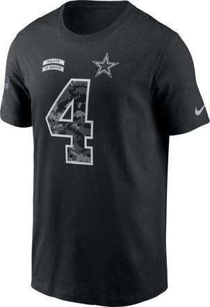 Nike Dak Prescott Dallas Cowboys Salute to Service Nike Mens NFL T-Shirt in Black | N19900AF39-B9G