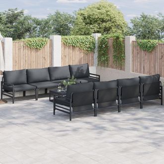 Berkfield Home Garden Sofa Set 9 pcs Anthracite 70 x 70.5 x 31.5 cm