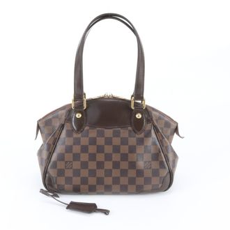 Louis Vuitton Ebene Leather Coated Canvas Handbag Shoulder Bag Tote Bag (Pre-Owned)