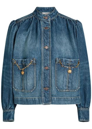 Chlo&eacute; Capsule Embellished Denim Jacket - 42 (UK14 / L)