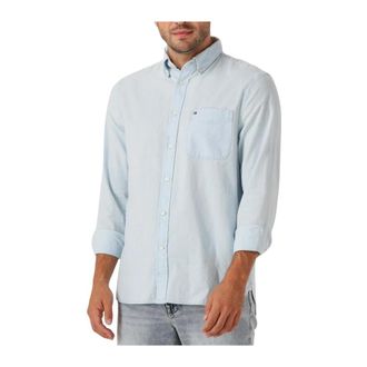 Tommy Hilfiger Casual Chambray Zak Shirt - Heren - Casual Overhemden - Blauw - S - Overhemden