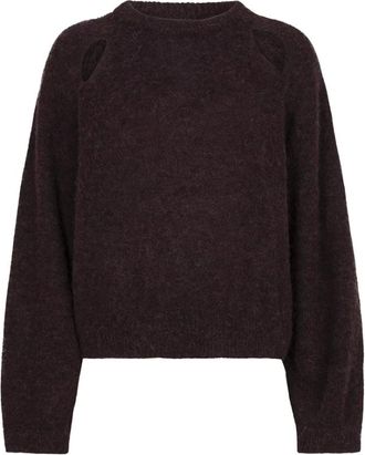 Dante6 Kyoto Cut-Out Crewneck Trui - Dames - Truien - Bruin - Maat: XL Wol