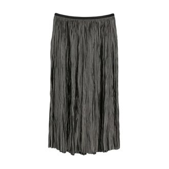 Roberto Collina Midi Skirts, female, Gray, Size: XS Gonna Pliss&egrave;
