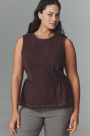 Maeve Crew-Neck Peplum Tank Top