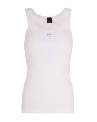 Pinko Beige Solid Round Neck Top