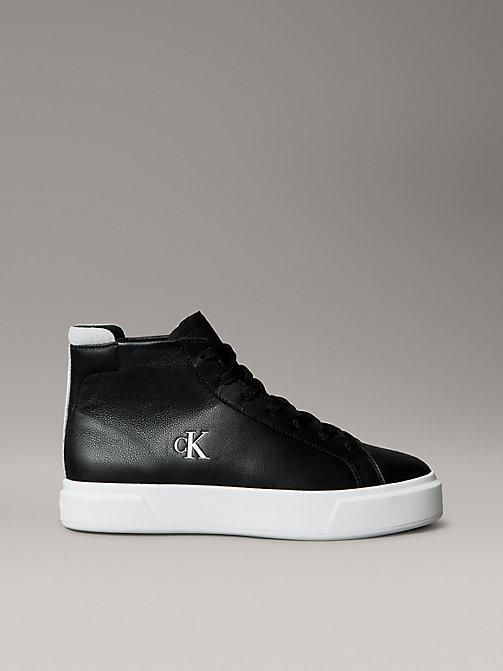 Leather Signature High-Top Trainers
