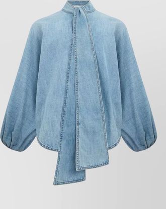 Zimmermann denim bow blouse