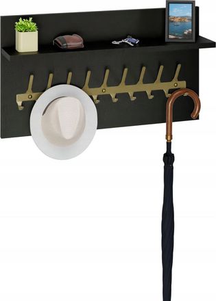 OEM Percha Loft De 70 Cm - Oro + Negro, S&oacute;lida Y Elegante