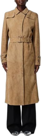 Golden Goose Suede Trenchcoat - Dames - Trenchcoats - Beige - M - Katoen - Jassen
